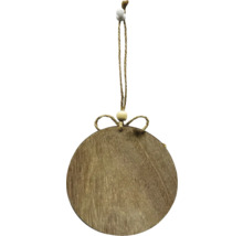 Dekorativní dřevěný přívěsek s jutovým provázkem k zavěšení