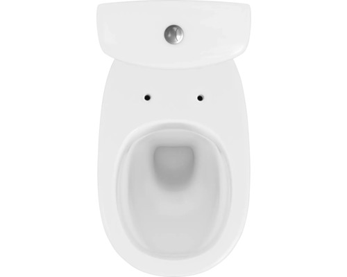 Pohled shora na toaletu s nádržkou