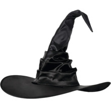 Černý čarodějnický klobouk na kostýmové večírky a Halloween