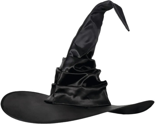 Černý čarodějnický klobouk na kostýmové večírky a Halloween