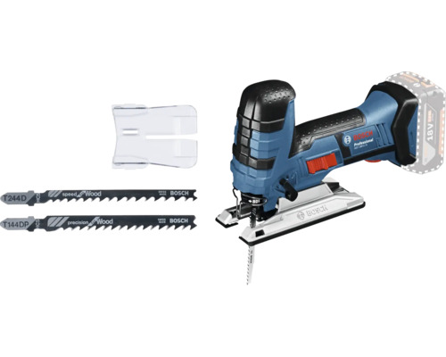 Akumulátorová přímočará pila s pilovými listy a ochranou proti třískám