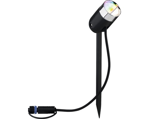 LED venkovní bodové osvětlení Paulmann 94283 Plug & Shine Pike IP65 RGBW 4,5W 170lm 3000-6500K antracit/chrom - zapichovací LED venkovní bodové osvětlení Paulmann 94283 Plug & Shine Pike IP65 RGBW 4,5W 170lm 3000-6500K antracit/chrom - zapichovací