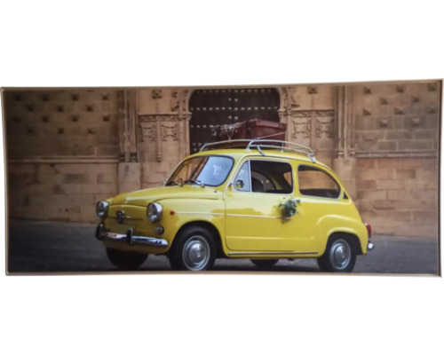 Obraz v rámu SHADOW 59x134 cm Car Yellow