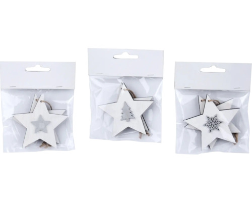 Dřevěné hvězdy k zavěšení v sáčku