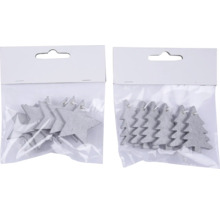 Balení s plstěnými hvězdami a vánočními stromky k dekoraci