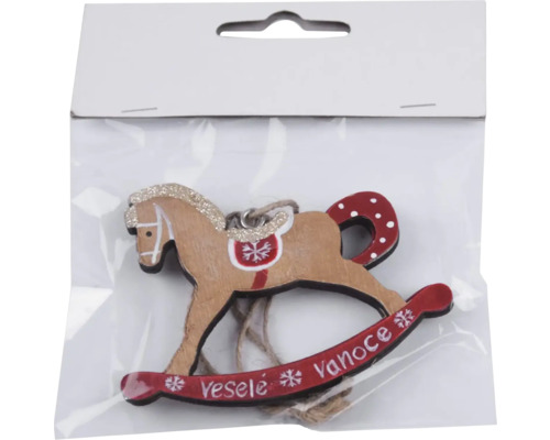 Ozdoba na vánoční stromeček houpací kůň v sáčku