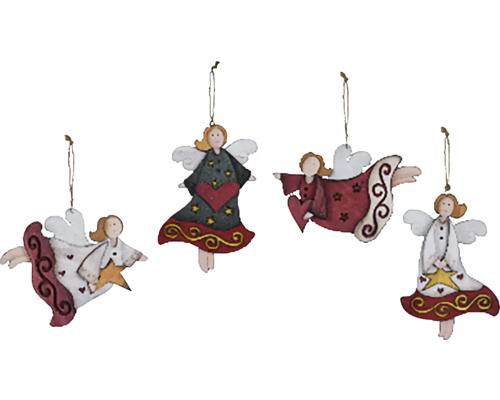 Vánoční dekorace závěsný andílek, různé druhy Sada andělských přívěsků k dekoraci