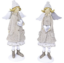 Dva ozdobní stojící andělé se srdcem