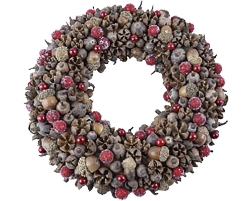 Vánoční věnec s žaludy ACRON přírodní Dekorativní věnec s žaludy a bobulemi