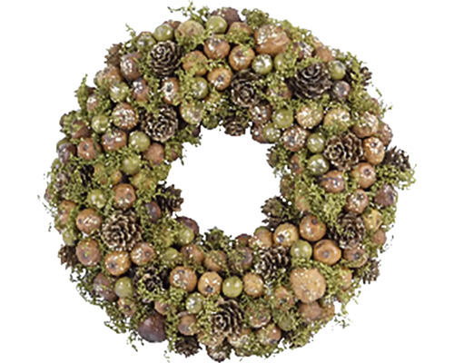 Ozdobný věnec se šiškami a bobulemi