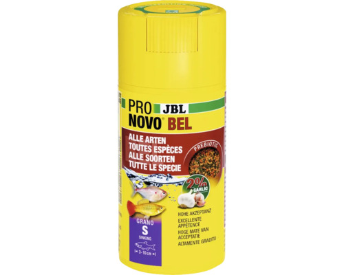 Granulované krmivo pro akvarijní ryby 3-10 cm JBL ProNovo Bel Grano S 100 ml JBL Pro Novo Bel Všechny druhy Krmivo pro ryby dóza