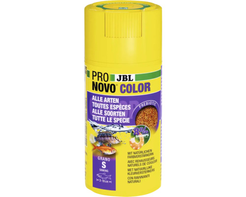 Granulované krmivo pro ryby pro výrazné barvy akvarijních ryb od 3 do 10 cm JBL ProNovo Color Grano S 100 ml