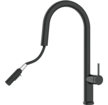 Černá kuchyňská baterie s výsuvnou sprchou