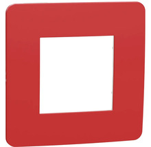 Rámeček Schneider Electric Nová Unica Color NU280213 červený/bílý