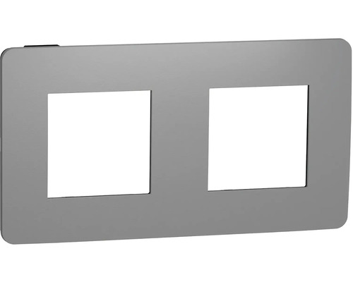 Dvojrámeček Schneider Electric Nová Unica Color Dark NU280422 tmavé šedý/černý Dvojitý rámeček pro vypínače a zásuvky