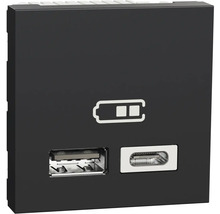 Zásuvka Schneider Electric Nová Unica NU301854 USB-A, USB-C 2.4A antracit