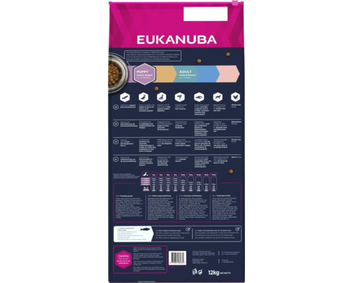 Eukanuba suché krmivo pro štěňata malých a středních plemen, 12 kilogramové balení