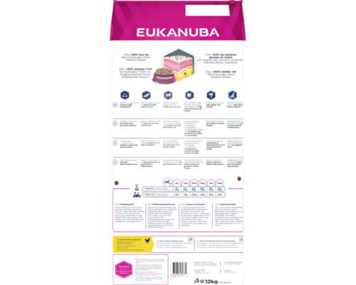 Eukanuba Adult Medium Breed suché krmivo pro psy v 12 kg balení