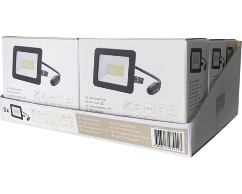 Balení šesti LED nástěnných svítidel