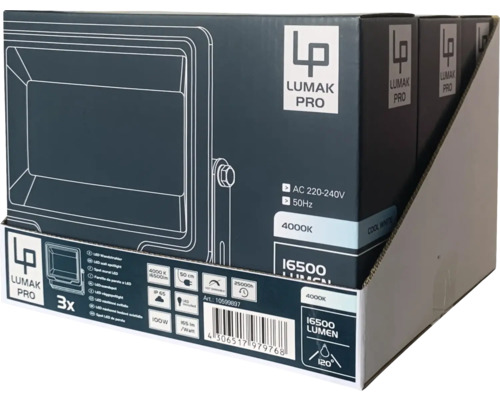 Balení LED světlometů s podrobnostmi o produktu