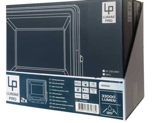 Balení dvou LED reflektorů značky Lumak Pro