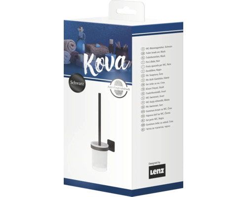 Balení černé sady WC štětky