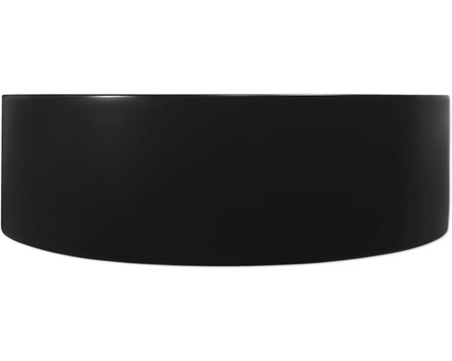 Černý květináč zaobleného tvaru