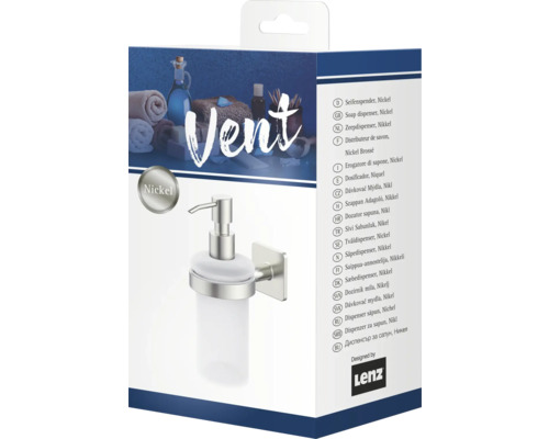 Balení dávkovače mýdla niklové barvy k montáži na stěnu