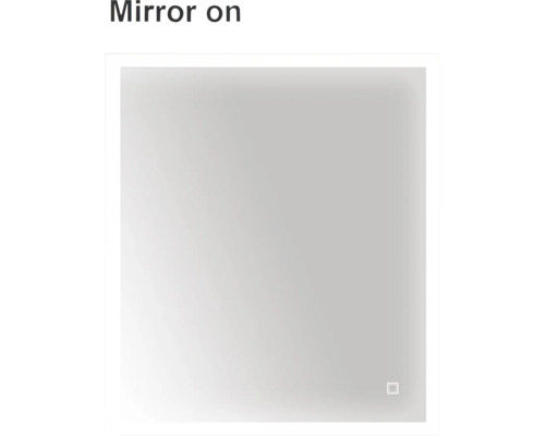 Čtvercové zrcadlo pro montáž na stěnu s osvětlením