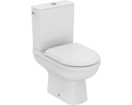 Ideal STANDARD kombinované WC bez splachovacího kruhu Exacto bílé se splachovací nádržkou a WC sedátkem bílé R006901