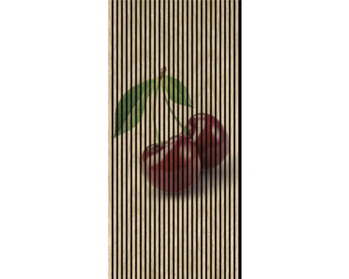 Designový akustický panel DIGI05O 1133x19x2400 mm Akustický panel s motivem třešní