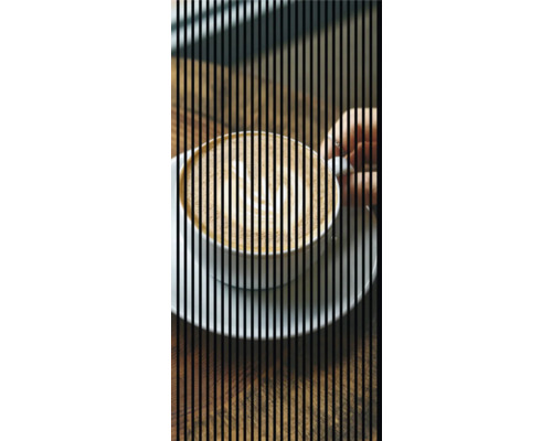 Designový akustický panel DIGI05S 1133x19x2400 mm Šálek kávy na stole