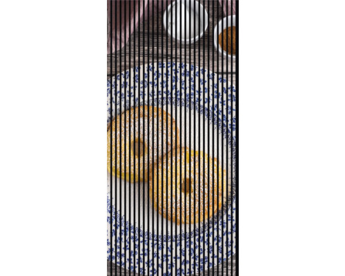 Designový akustický panel DIGI05X 1133x19x2400 mm Dva jablečné koblihy s moučkovým cukrem na talíři