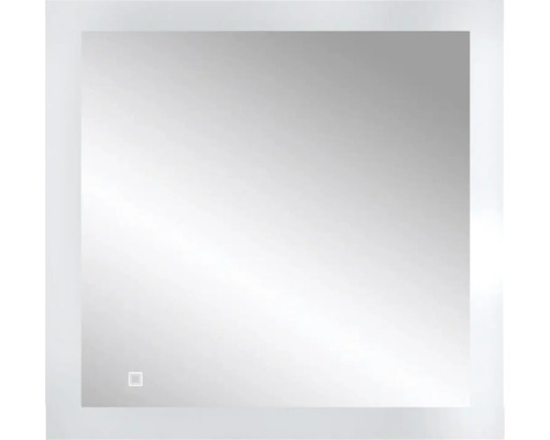 Čtvercové zrcadlo s integrovaným osvětlením do koupelny