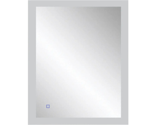 LED zrcadlo do koupelny s osvětlením Shine 65 x 80 cm s vypínačem a podložkou proti zamlžení Obdélníkové zrcadlo s rámem