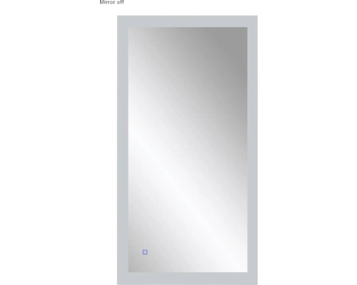 LED zrcadlo do koupelny s osvětlením Shine 65 x 120 cm s vypínačem a podložkou proti zamlžení