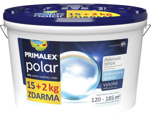 Barva na zeď Primalex Polar 15 kg + 2 kg navíc