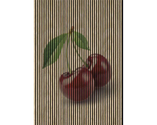 Designový akustický panel DIGI05O 1693x19x2400 mm Zvukově izolační panel s designem třešní