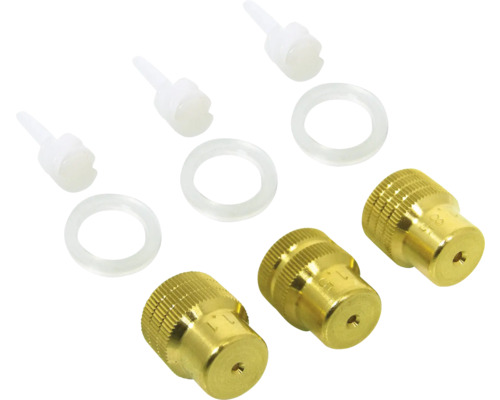 Sada trysek pro vysokotlaký čistič, skládající se z trysek, těsnicích kroužků a filtrů