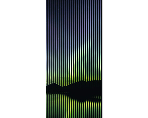 Designový akustický panel DIGI05F 1133x19x2400 mm Dekorační fólie s motivem polární záře