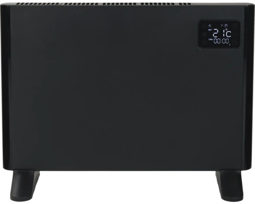 Černý konvektor s digitálním displejem