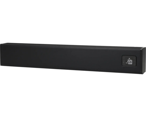 Černý radiátor s digitálním displejem