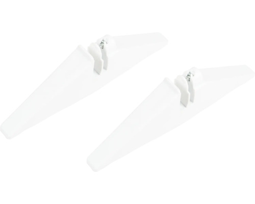 Dvě bílé nohy stolu