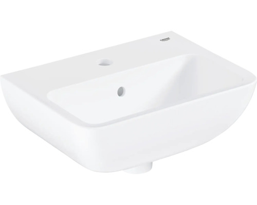 Klasické umyvadlo GROHE Start Edge Ceramic keramika bílá 450 x 350 39953000 Keramické umyvadlo pro montáž na stěnu s otvorem pro baterii a přepadem