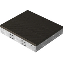 Snížení obrubníku s vroubkovaným povrchem a upevňovacími otvory