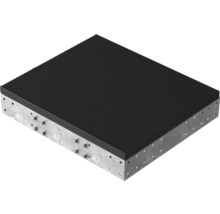 Tlumič vibrací s žebrovaným profilem a kovovým rámem