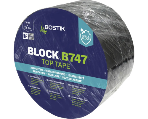 Bitumenová páska Bostik BLOCK B747 TOP TAPE 7,5 CM x 10 M olověné barvy