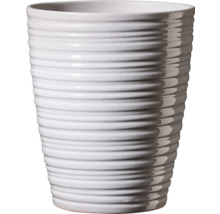 Keramický květináč s vodorovnými drážkami