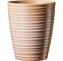 Keramický květináč s vodorovnými drážkami