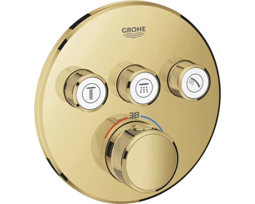 Podomítková sprchová baterie GROHE Grohtherm SmartControl cool sunrise 29121GL0 Armatura Grohe s regulátorem teploty a různými typy proudu